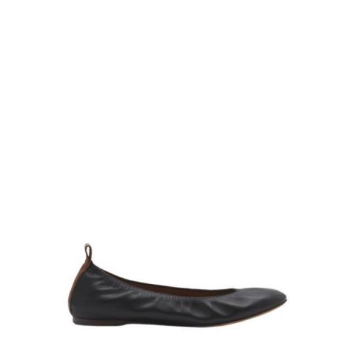 Zwarte platte schoenen Lanvin , Black , Dames