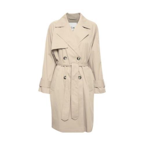 Veelzijdige Trench- en Regenjassen Ichi , Beige , Dames