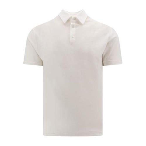 Organisch Katoenen Polo Shirt Zanone , White , Heren