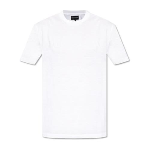 T-shirt met logo Emporio Armani , White , Heren