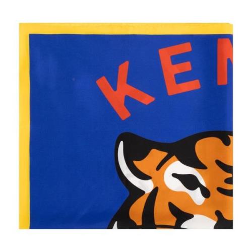 Zijden sjaal met logo Kenzo , Multicolor , Unisex