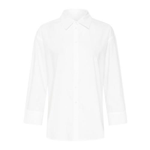 Eenvoudig Wit Overhemd met Lange Mouwen Part Two , White , Dames