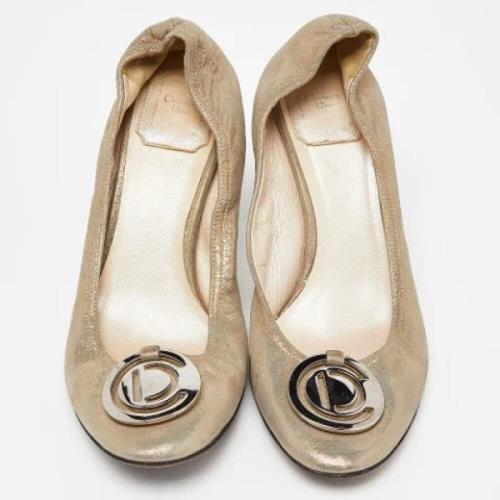 Pre-owned Suede heels Dior Vintage , Gray , Dames
