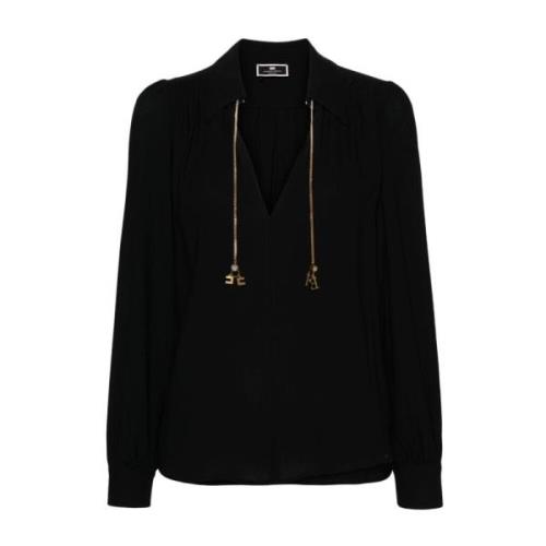 Stijlvolle Shirt Elisabetta Franchi , Black , Dames