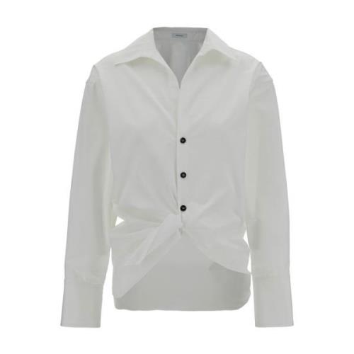 Witte Cubaanse Kraag Shirt Salvatore Ferragamo , White , Dames