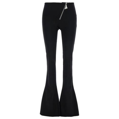 Zwarte Broek met Hoge Taille en Wijde Pijpen The Attico , Black , Dame...