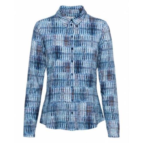 Lotte Denim Blouse met Lange Mouwen &Co Woman , Blue , Dames