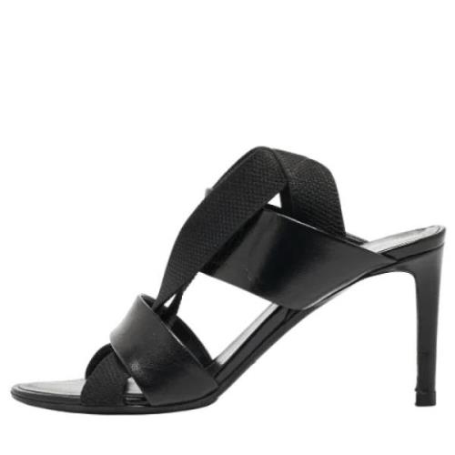 Pre-owned Leather sandals Balenciaga Vintage , Black , Dames