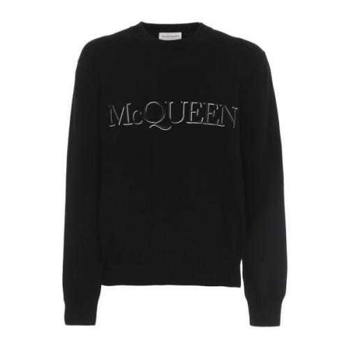 Katoenen Logo Sweaters Alexander McQueen , Black , Heren