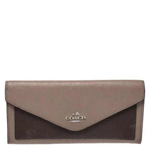 Pre-owned Leather wallets Coach Pre-owned , Beige , Dames