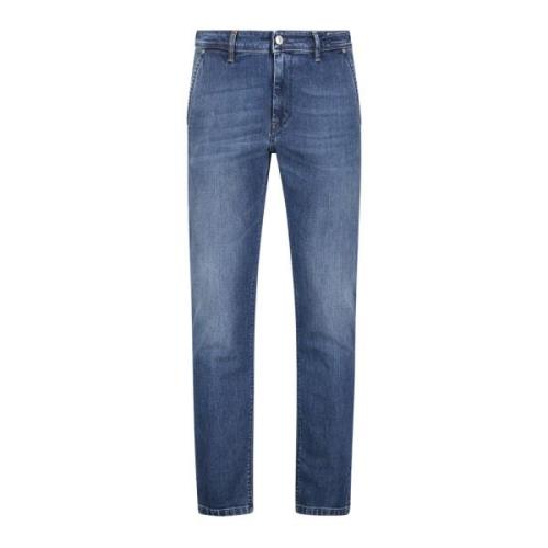 Slim-Fit Denim Chinos Re-Hash , Blue , Heren