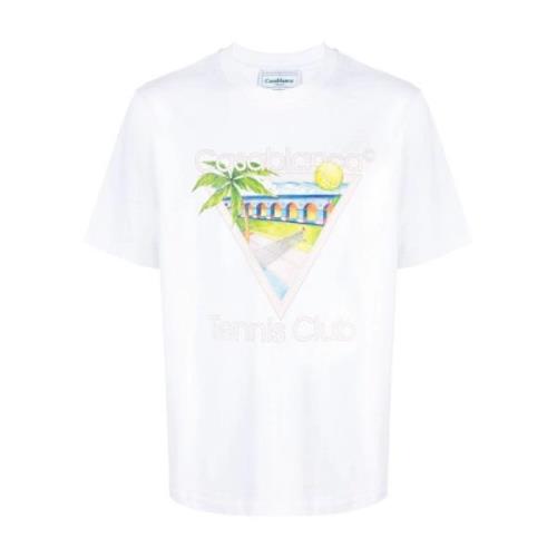 Tennis Club Icon T-Shirt Casablanca , White , Heren