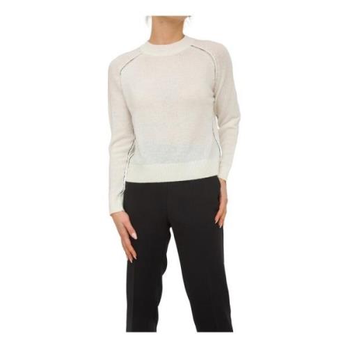 Witte Crewneck Sweater Nenette , White , Dames