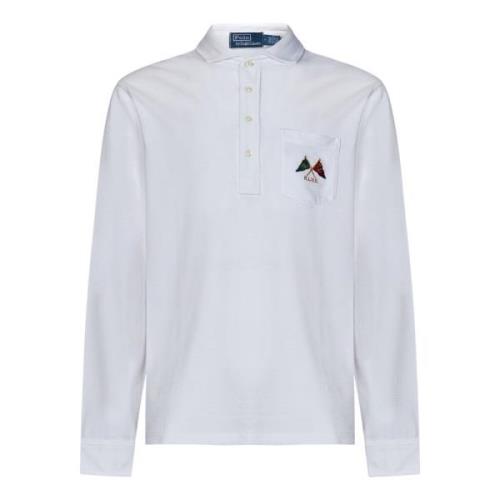 Witte Polo T-shirts en Polos met Voorsluiting Polo Ralph Lauren , Whit...