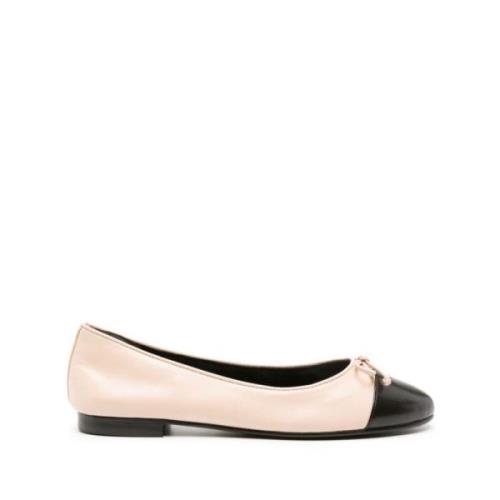 Beige Cap Toe Ballet Flats Tory Burch , Beige , Dames