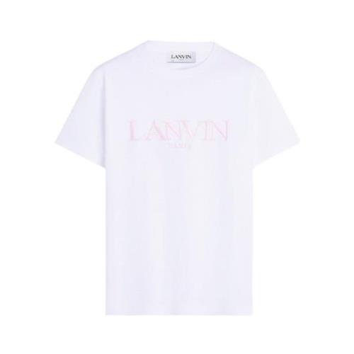 Geborduurd T-shirt Lanvin , White , Dames