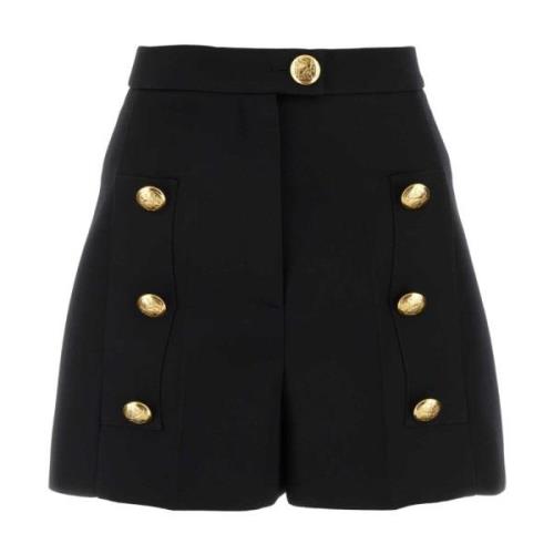 Zwarte wollen shorts Alexander McQueen , Black , Dames