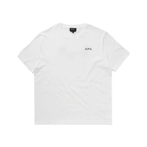 Organisch Katoenen Wave T-shirt A.p.c. , White , Heren