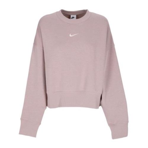 Oversized Crewneck Sweatshirt Diffused Taupe Nike , Beige , Dames