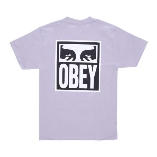 Lila Krijt Eyes Icon T-Shirt Obey , Purple , Heren