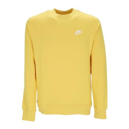 Vivid Sulfur/White Crew Sweatshirt Nike , Yellow , Heren