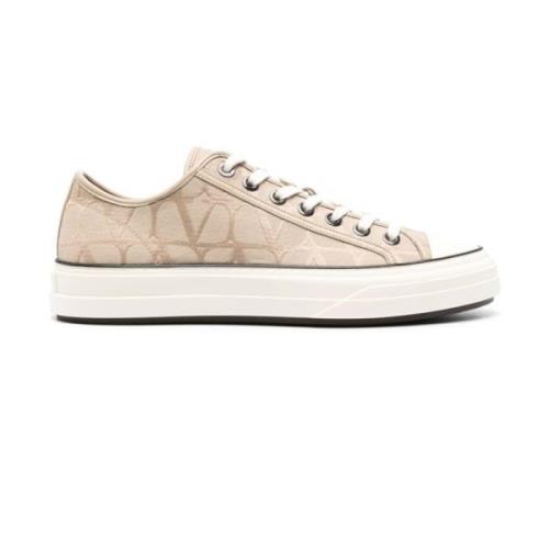 Iconographe Print Sneakers Valentino Garavani , Beige , Heren