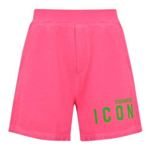 Roze Bermuda Shorts van Katoen Dsquared2 , Pink , Heren