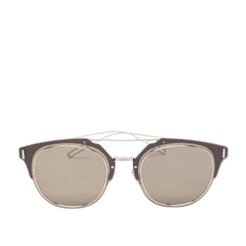 Pre-owned Metal sunglasses Dior Vintage , Gray , Dames