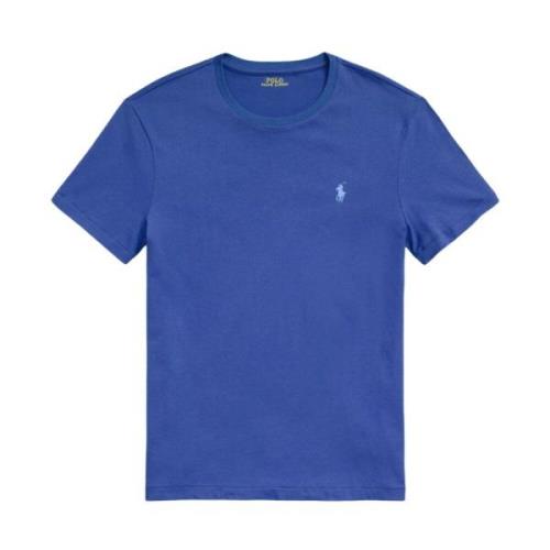 Blauwe Crewneck T-shirt met Geborduurde Pony Polo Ralph Lauren , Blue ...