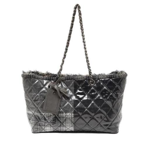 Pre-owned Fabric totes Chanel Vintage , Gray , Dames