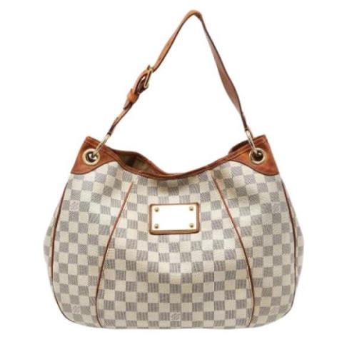 Pre-owned Coated canvas handbags Louis Vuitton Vintage , White , Dames