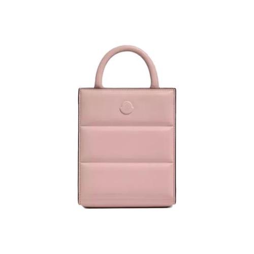 Doudoune Mini Tote - Gewatteerd Leer Moncler , Pink , Dames