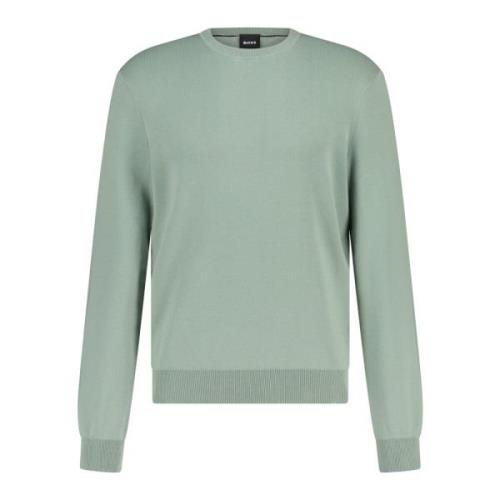 Fijngebreide Pullover Regular-Fit Ronde Hals Hugo Boss , Green , Heren