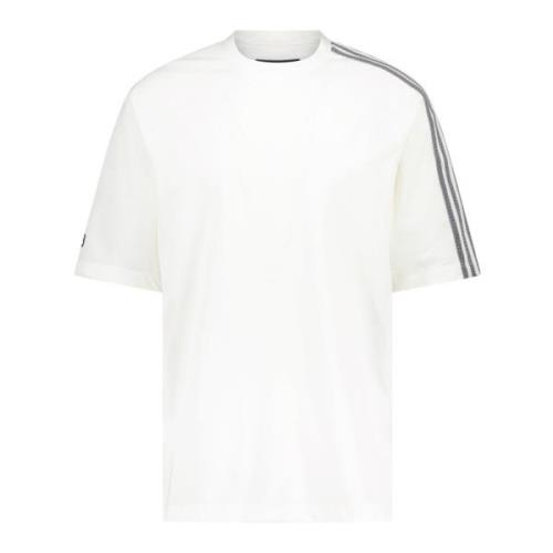 Logo Streep T-Shirt Y-3 , White , Heren