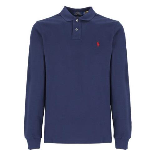 Blauw Katoenen Poloshirt met Iconisch Pony Borduurwerk Ralph Lauren , ...