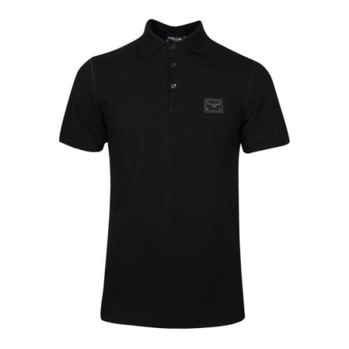 Zwarte Polo Shirt Upgrade Aw23 Dolce & Gabbana , Black , Heren