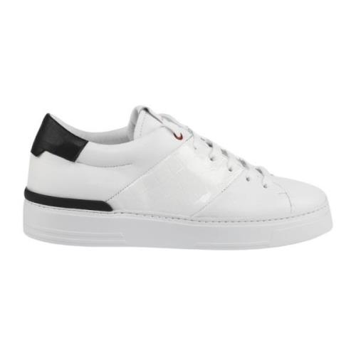 Italiaanse Leren Sneakers Giuliano Galiano , White , Heren