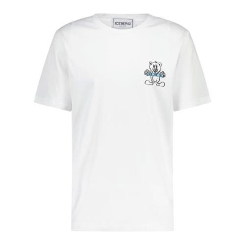 Logo Print T-Shirt Iceberg , White , Heren