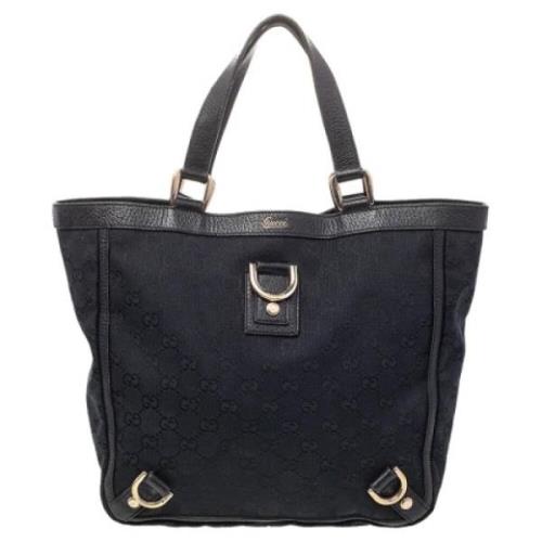 Pre-owned Canvas totes Gucci Vintage , Black , Dames