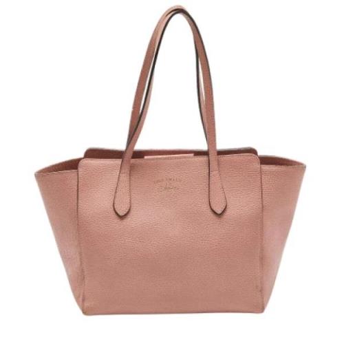 Pre-owned Leather totes Gucci Vintage , Pink , Dames