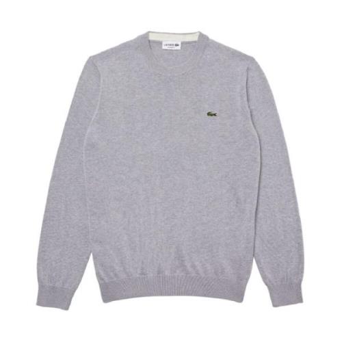 Klassieke Grijze Sweatshirt met Groene Krokodil Borduursel Lacoste , G...