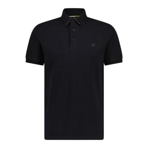 Polo Shirt met Logo Borduursel Etro , Black , Heren