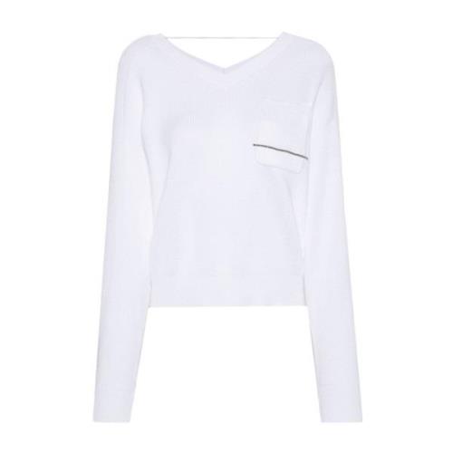 Witte Sweatshirts voor Vrouwen Brunello Cucinelli , White , Dames