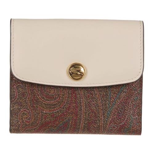 Beige Kleine Portemonnee Etro , Beige , Dames