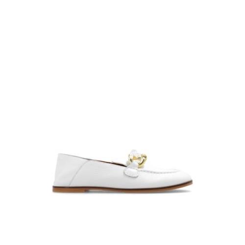 Monyca leren loafers See by Chloé , White , Dames