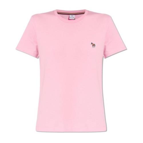 Katoenen T-shirt PS By Paul Smith , Pink , Dames
