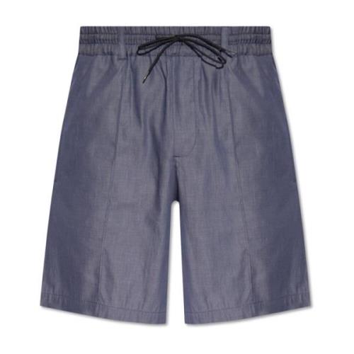 Cotton shorts with logo Emporio Armani , Blue , Heren