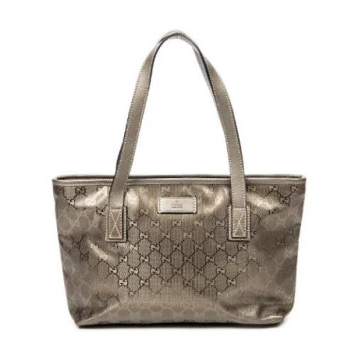 Pre-owned Coated canvas handbags Gucci Vintage , Gray , Dames