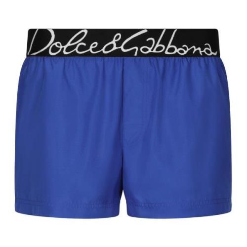 Blauwe zee kleding met logo Dolce & Gabbana , Blue , Heren