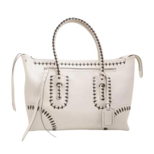 Pre-owned Leather totes Alexander McQueen Pre-owned , White , Dames